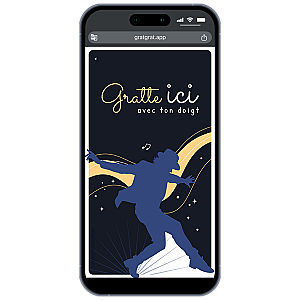 Invitation Anniversaire Pop Star Virtuelle – Carte à Gratter Numérique Roi de la Pop