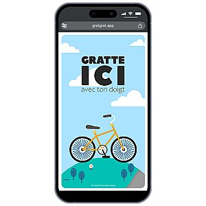 Invitation Anniversaire Vélo Virtuelle – Carte à Gratter Numérique Nature