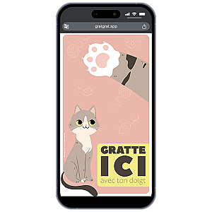Invitation Anniversaire Chat Virtuelle – Carte à Gratter Numérique Chat