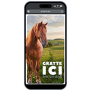 Invitation Anniversaire Cheval à Gratter Numérique – Carte Virtuelle par Téléphone