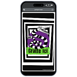 Carte à Gratter Numérique – Univers Gothique & Rayures Étranges