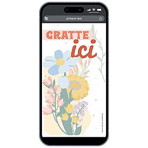 Carte à Gratter Numérique – Bouquet Floral Pastel & Élégance