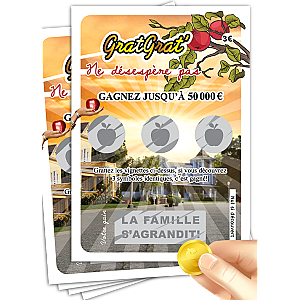 Lot de 5 Cartes à Gratter Papier Annonce Grossesse Série TV - La Famille s'Agrandit