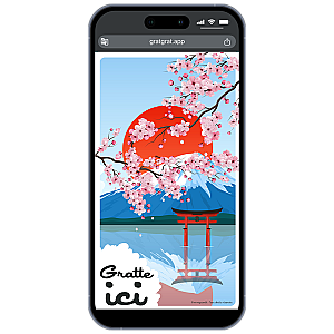 Invitation Anniversaire Digitale Japon – Maneki-Neko & Fleurs de Cerisier
