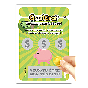 Demande témoin et demoiselle garçon d’honneur – Carte à gratter papier