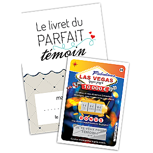 Cadeau témoin mariage – Kit demande officielle : Carte à gratter & Livret planner