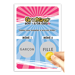 Annonce sexe bébés jumeaux - Cartes à gratter papier