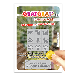 Carte à Gratter Annonce Grossesse - Grand Frère / Grande Sœur – Version Papier