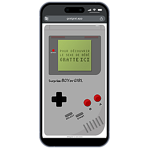 Annonce Sexe Bébé Gameboy - Carte à Gratter Numérique Rétro