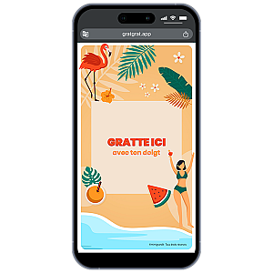 Carte à gratter numérique – Summer Party et Plage