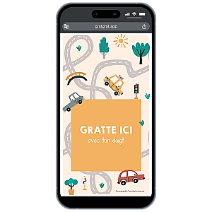 Carte à gratter numérique – Thème Voiture
