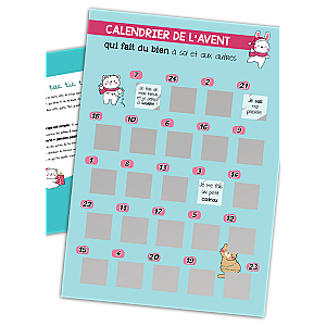 Calendrier de l'Avent à Gratter, Bienveillance et Messages Positifs, Adultes