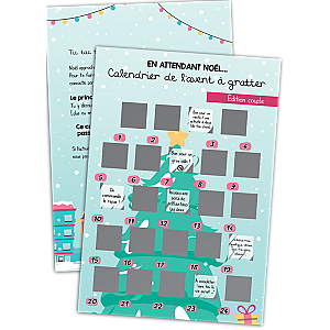 Calendrier de l'Avent Couple à Gratter – Édition Romantique et Coquin