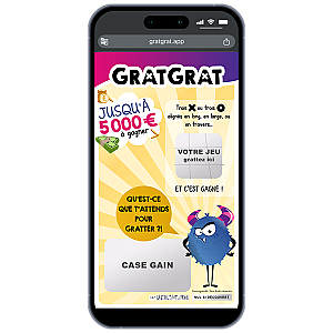 Carte à Gratter Numérique Personnalisable - Jeu du Morpion (Tic-Tac-Toe)