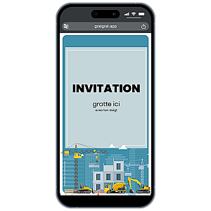 Carte à gratter numérique – Thème Chantier, Travaux et Grue
