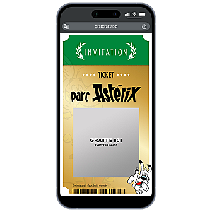 Carte à Gratter Numérique Personnalisable - Invitation Parc Astérix