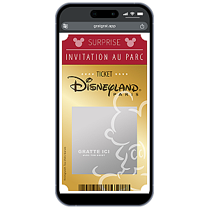 Carte à Gratter Numérique Personnalisable - Invitation Disneyland Paris