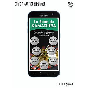 Carte à gratter sur téléphone jeu coquin couple kamasutra