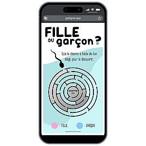 Carte à Gratter sur Téléphone Annonce Fille Garçon - Labyrinthe Surprise