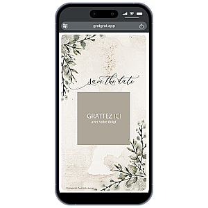 Save the date en ligne à Gratter – Thème Feuillage & Nature