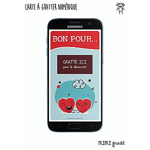 Bon pour... carte à gratter virtuelle personnalisable couple amoureux