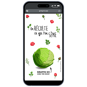 Annonce Sexe Bébé sur Téléphone - Carte Virtuelle "On récolte ce que l'on sème"