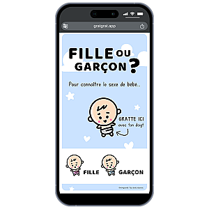 Carte à Gratter Virtuelle Annonce Sexe Bébé - La Couche Surprise
