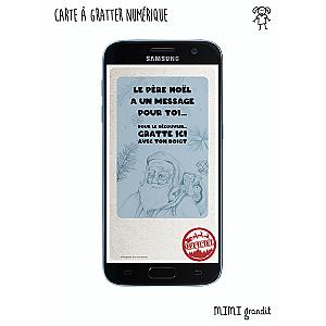 Carte à gratter virtuelle remerciement lettre au père Noël