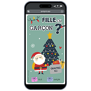 Annonce Sexe Bébé Noël - Carte à Gratter Cadeau sur Téléphone