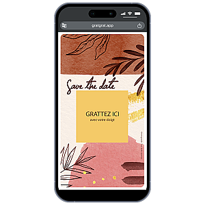 Save The Date Mariage Carte Virtuelle Thème Feuillage