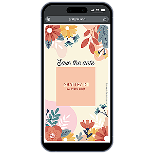 Save The Date Par SMS Mail Floral