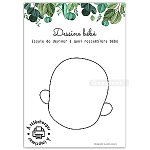 Jeu dessine bébé à Imprimer - Animation Baby Shower Originale