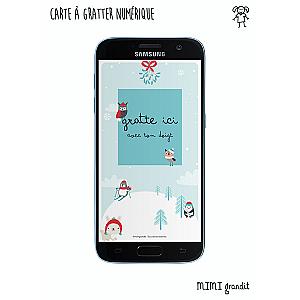 Carte à gratter numérique personnalisable Noël