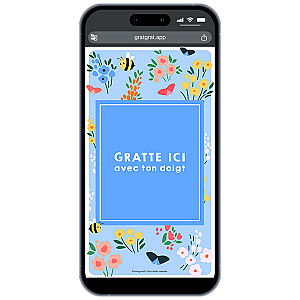 Carte à gratter numérique – Fleurs, Abeilles & Printemps