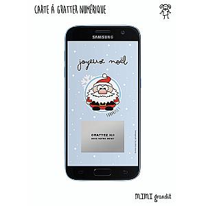 Carte annonce demande virtuelle personnalisable Noël
