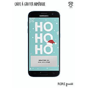 Carte à gratter virtuelle personnalisable Noël Hohoho