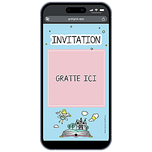 Carte à gratter numérique – Livre de Contes et Château de Princesse
