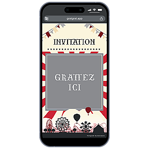 Carte à gratter numérique – Thème Fête Foraine & Grande Roue