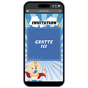 Carte à gratter numérique – Super Bébé et Super-Héros