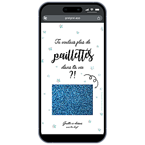 Carte à Gratter Numérique Personnalisable - "Plus de Paillettes"