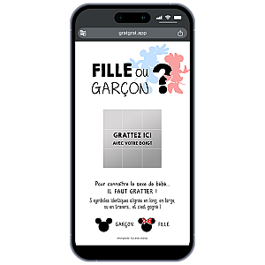Annonce Fille ou Garçon Carte à Gratter Numérique