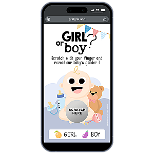 Carte à Gratter Numérique Annonce Sexe Bébé (Peau Blanche) - Anglais