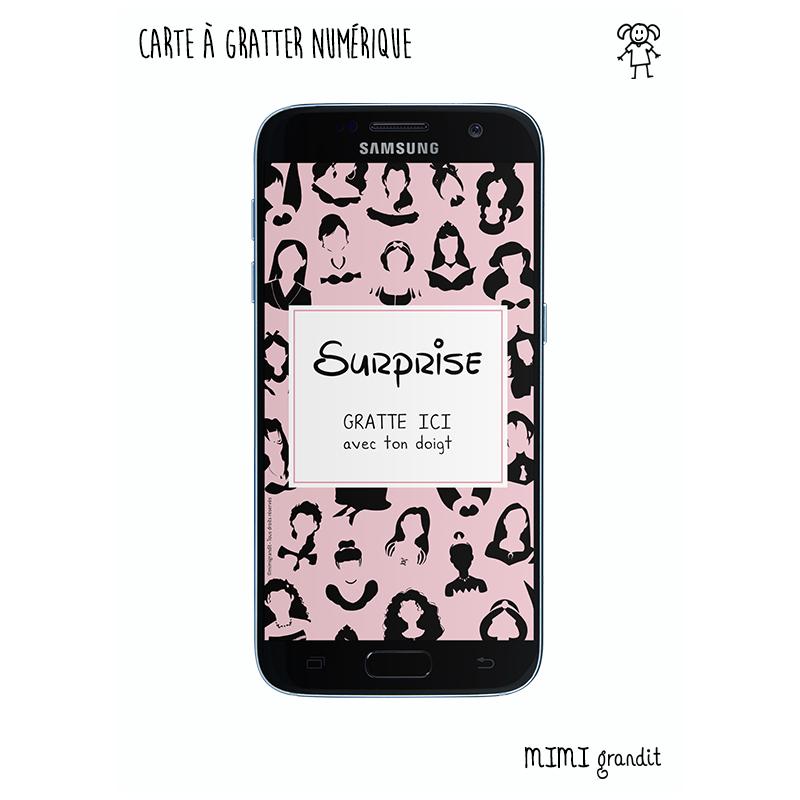 Demande marraine parrain carte à gratter digitale héroïnes