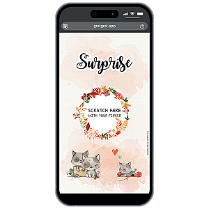 Carte à Gratter Numérique "Cute Cats" - Annonce Grossesse Originale en Anglais