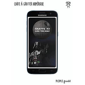 Carte annonce grossesse papa papi famille digitale