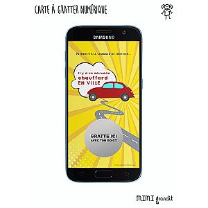 Annonce obtention permis originale carte à gratter numérique