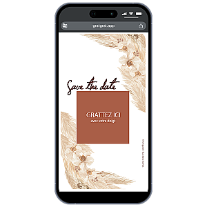 Save The Date Virtuel Mariage Pampa à Gratter