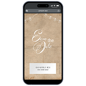Save The Date Numérique Retro Vintage À Gratter Style Guinguette