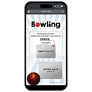 Annonce Sexe Bébé Virtuelle Carte à Gratter - Thème Bowling