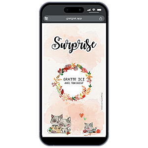 Annonce Sexe Bébé Carte à Gratter Numérique Chats (Fille ou Garçon)